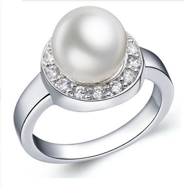 Elegantní prsten s perličkou 1