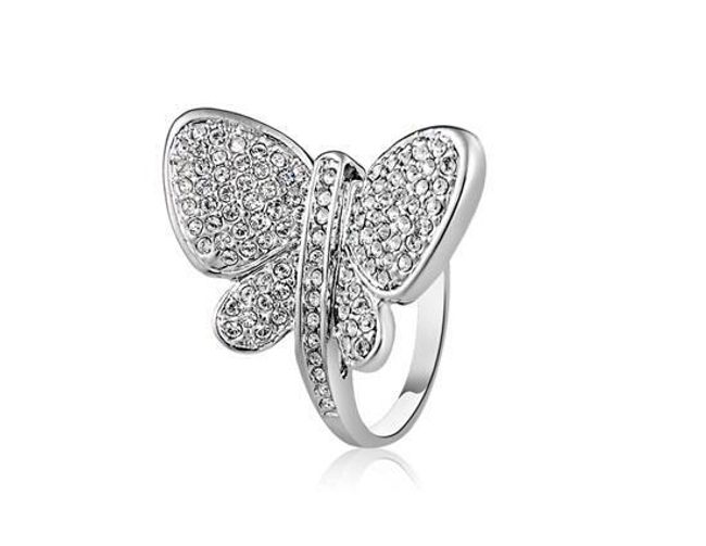 Stylový desingový prsten s motýlkem 1