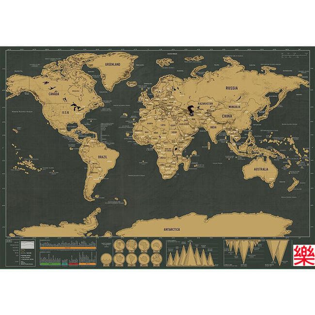 Karta Svijeta 42 X 30 Cm Shipgratis Rs