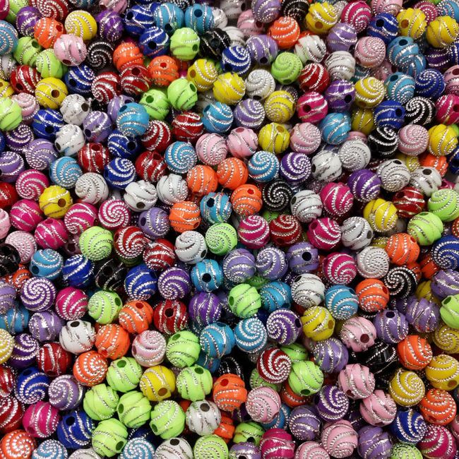 Okrasne akrilne kroglice - 13 barv 1