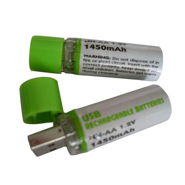 USB nabíjecí tužková AA baterie 1450 mAh 1
