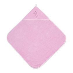 Brisača za dojenčke s kapuco 80x80 CM rožnata TY_20810200005