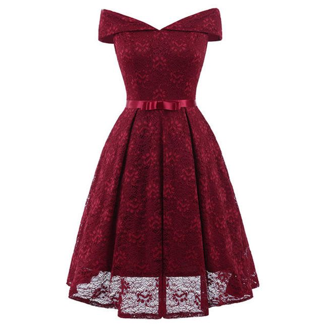 Elegantna obleka v slogu 50-ih - 5 barv 1