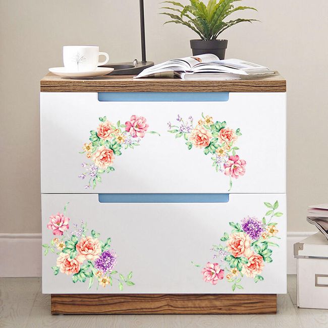 Autocolant 30 X 20 Cm Flori Shipgratis Ro