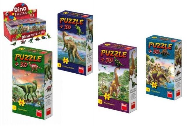 Puzzle Dinosaury 23,5x21,5cm 60 dielikov + figúrka asst 6 druhov v krabičke RM_21383074 1