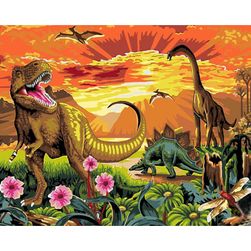Malování podle čísel - dinosauři