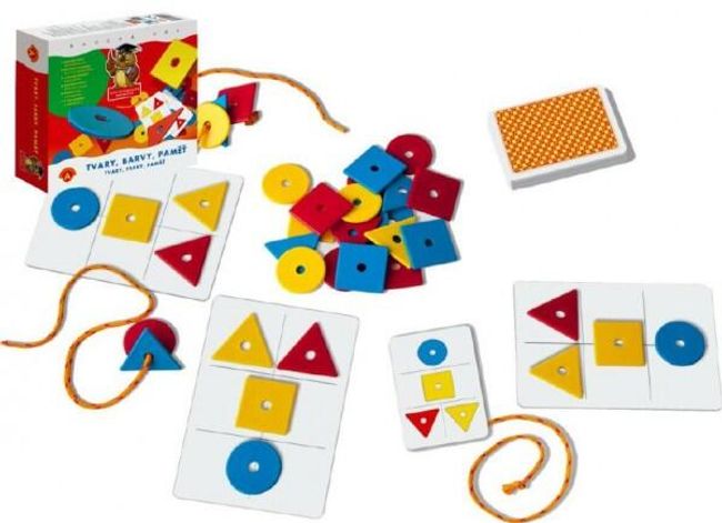 Tvary, farby, pamäť spoločenská hra náučná v krabici 20x18x5cm RM_29000457 1