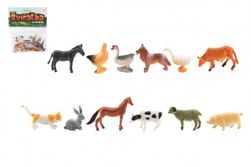 Állatok mini háztartási műanyag 4-6cm 12db táskában " RM_00850199