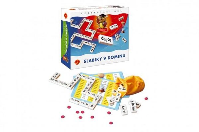 Slabiky v dominu spoločenská hra vzdelávacie v krabici 24x20cm RM_29000410 1