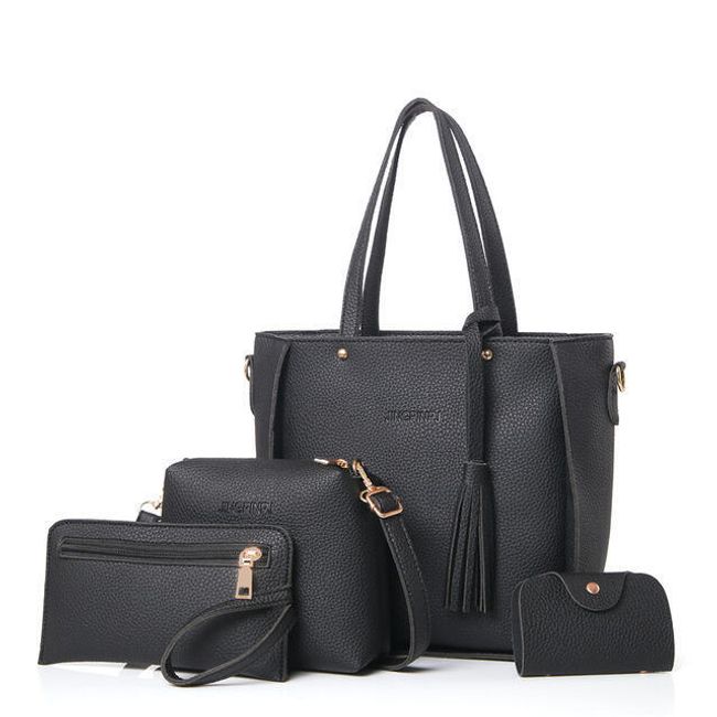 Моден комплект чанти от четири части - черен 1