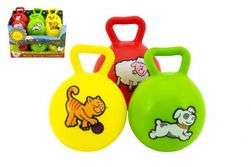 Grzechotka piłka z uchem 10cm guma 3 kolory RM_00850109