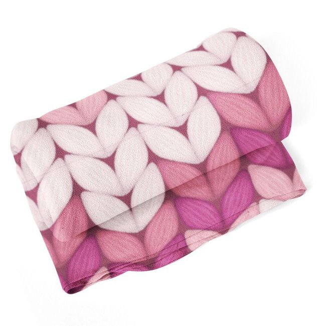 Одеяло SABLIO - Трицветно розово плетиво VY_33268 1