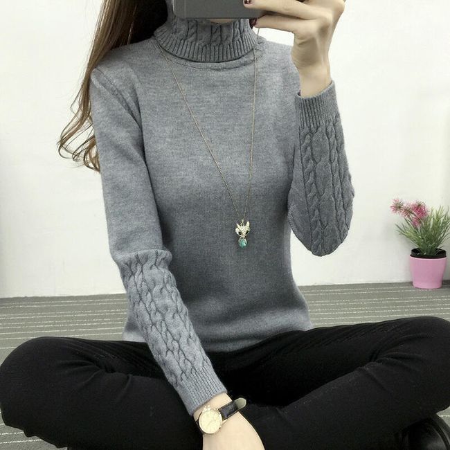 Ženski pulover z ovratnikom 1