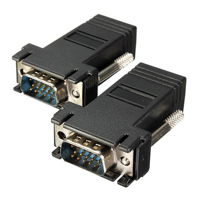 2 x VGA adapter (férfi) <-> RJ45 1