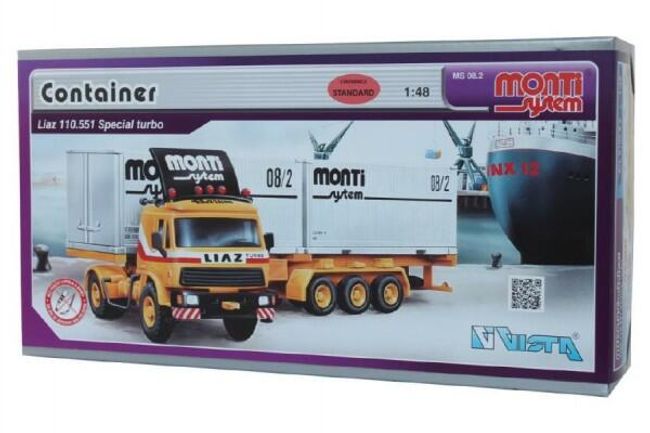 Stavebnica Monti System MS 08.2 Container Liaz 1:48 v krabici 31,5x16,5x7,5cm RM_40000082 1