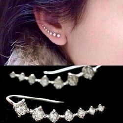 Modern earrings with rhinestones in silver AT_SKU203055