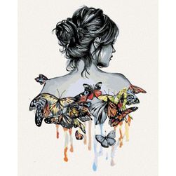 Pictura prin numere-fluture femeie TU_1500240-1