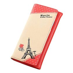 Dámska peňaženka s Eiffelovou vežou a bodkami