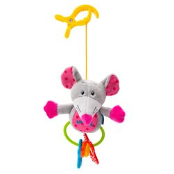 Dětská plyšová hračka s chrastítkem  myš RW_45089