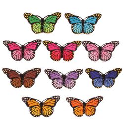 10 fluturi emblemă pentru decorat hainele