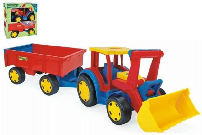 Traktor Gigant nakladač s vlečkou plast 102cm Wader v krabici RM_89066300 1