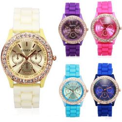 Silikonowy zegarek Geneva w 11 atrakcyjnych kolorach