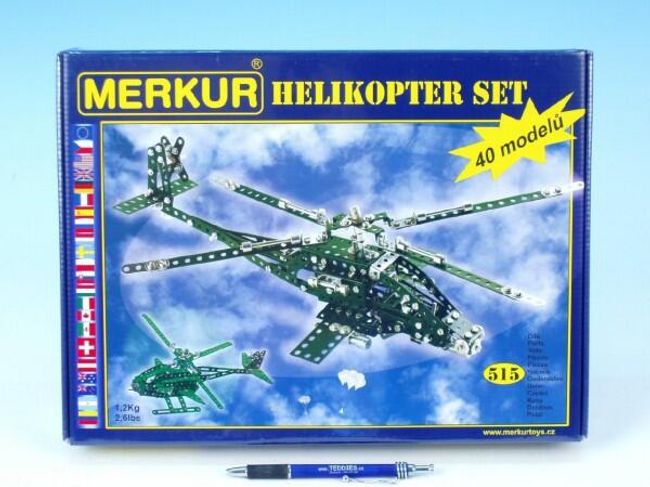 Stavebnica MERKUR Helikopter Set 40 modelov 515ks v krabici 36x27x5,5cm RM_34000025 1