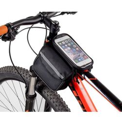 Borsetă pentru bicicletă cu vizor pentru telefon cu touchscreen