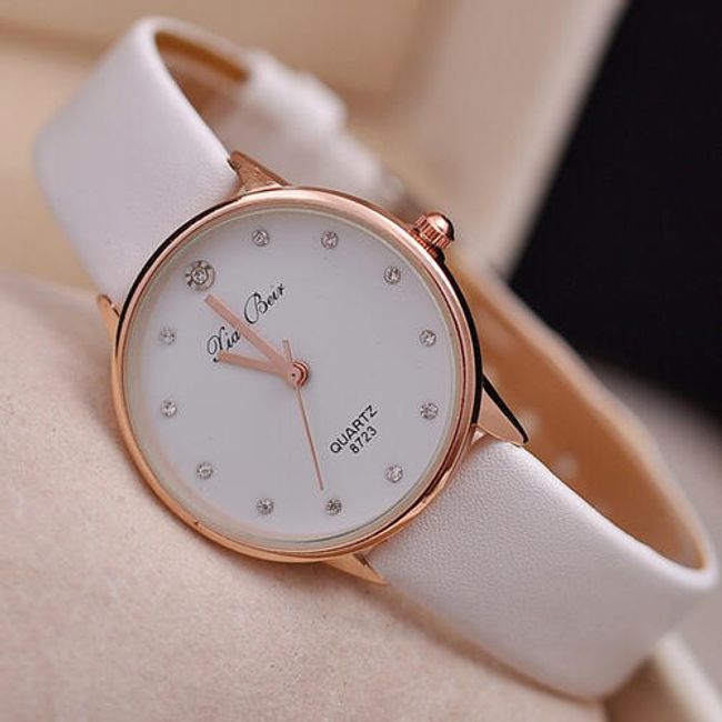 Piękny damski zegarek - biały 1