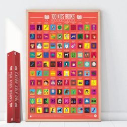 Скреч плакат 100-те най-добри детски книги - списък SR_DS58136810