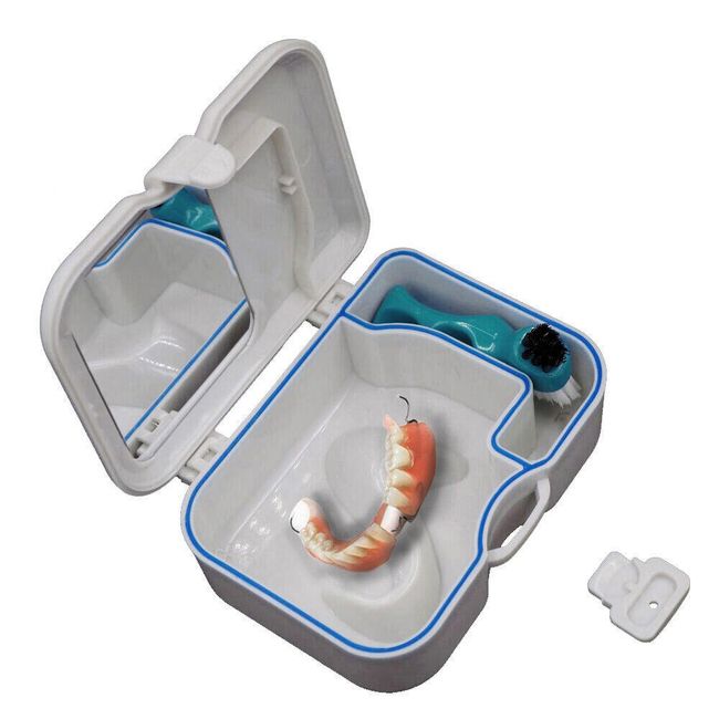Škatlica za umetne zobe s krtačko in zrcalom 1
