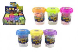 Slime / mass mini szett gyártása csillogó tudományos játékkal, 6 színben, műanyag dobozban 5,5x7cm RM_00850369