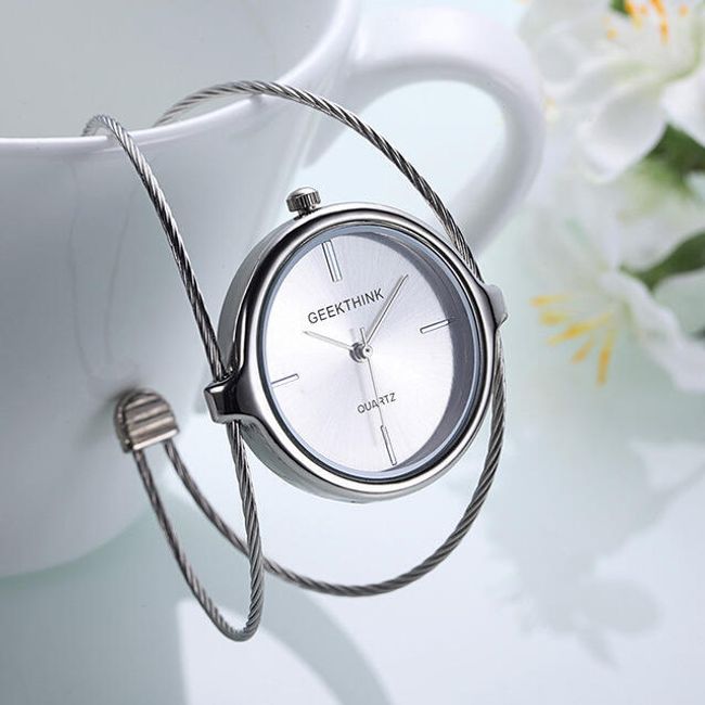 Ženski sat sa originalnim kajišom - srebrna boja 1