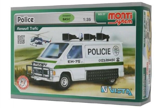 Stavebnica Monti System MS 27 Police Renault Trafic 1:35 v krabici 22x15x6cm RM_40000027 1