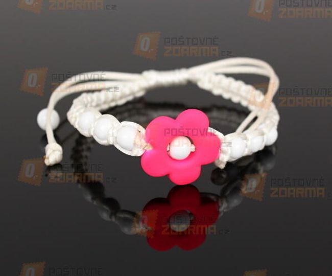Brățară în stil Shamballa pentru copii cu flori 1