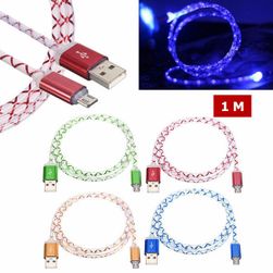 USB кабел със светодиоди - 4 цвята