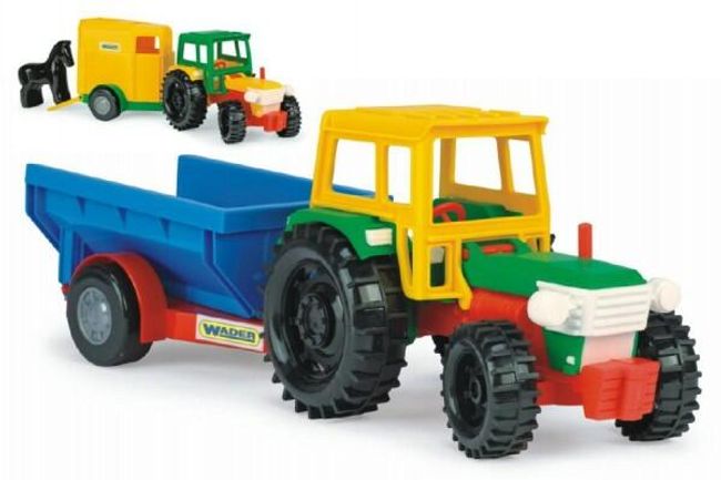 Traktor s vlečkami plast 38cm asst 2 druhy Wader RM_89035001 1