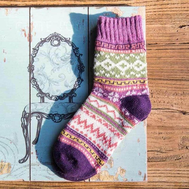 Dámské ponožky pletené - 5 barev 1