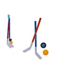 Kij do hokeja na trawie 2szt. plastikowy 72cm + piłka do unihokeja + krążek w siatce PD_1508789