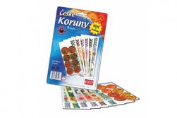 Korony czeskie pieniądze + monety do gry na karcie 15x16cm RM_29000314