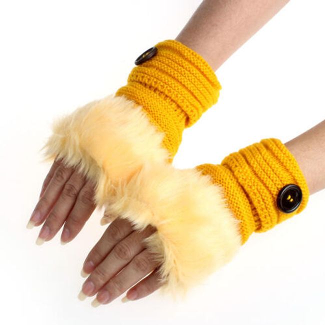 Дамски ръкавици с кожа - 7 цвята 1
