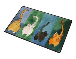 Csúszásgátló szőnyeg macska motívummal
