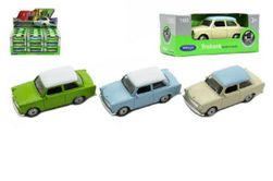 Auto Welly Trabant 1:60 metal 7cm mix kolorów, w pudełku RM_00542199