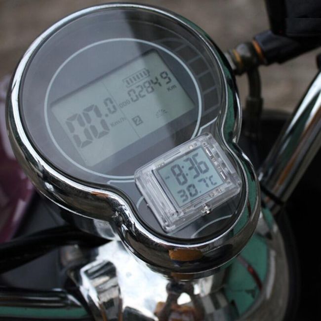 Voděodolné digitální hodiny na motorku Alconstar 1