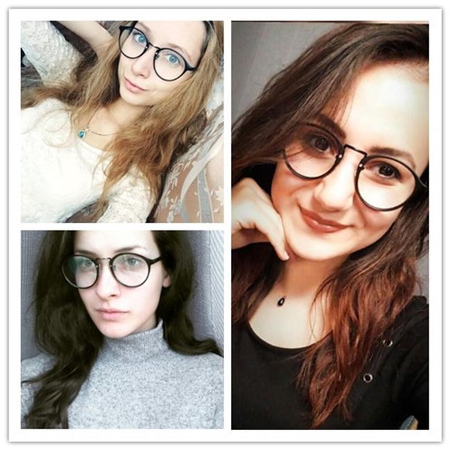 Ochelari Retro Rotunzi Eleganți Diferite Culori și Modele