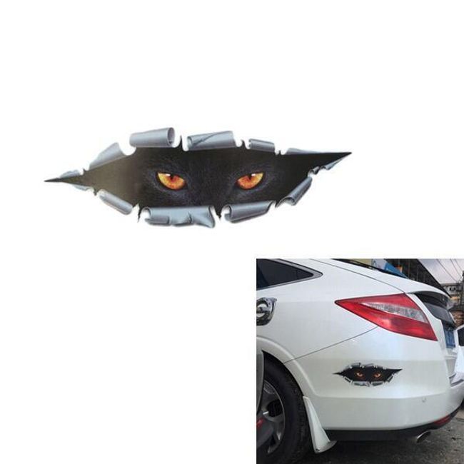 Naklejka na samochód 3D - oczy kota 1
