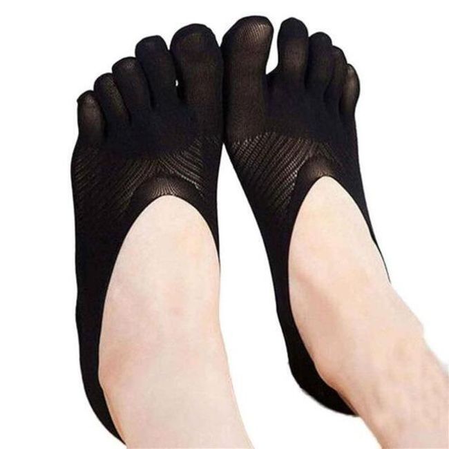 Enobarvne nogavice s prsti 1
