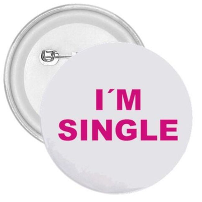 Okrúhly odznak I´m single 1