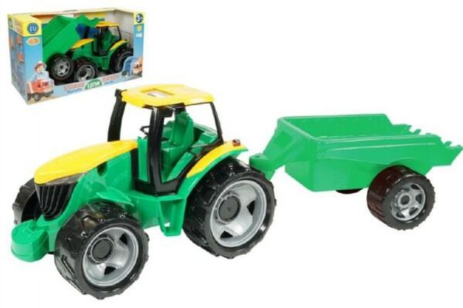 Traktor plast bez lyžice a bagra s vozíkom v krabici 71x35x29cm RM_43002122 1