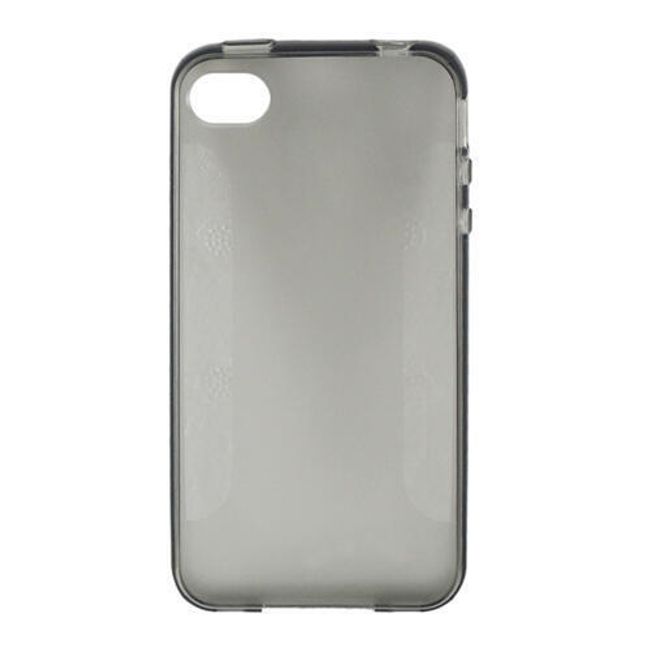 Průhledné ochranné pouzdro pro iPhone 4 a 4S - šedé polomatné 1